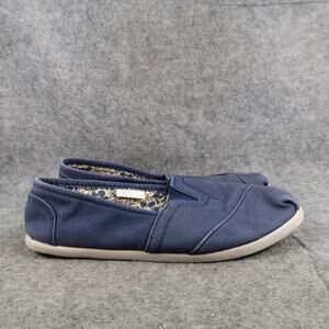 Bahama Bay Shoes Womens 9 Casual Slip On Loafer Flats Blue Canvas Trainers